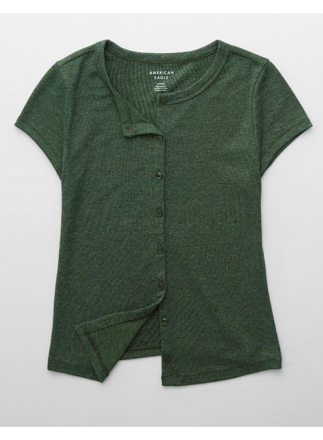 American Eagle AE Button-Up T-Shirt - Image 3