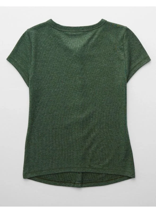 American Eagle AE Button-Up T-Shirt