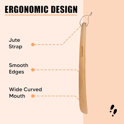 Shoe mistri Shoe Horn for Men & Women, Shoe Wearing Stick | Lightweight Wooden Material I Perfect Size (for Bag, Drawer, Home, Work, Car, Travelling etc.) - Image 3