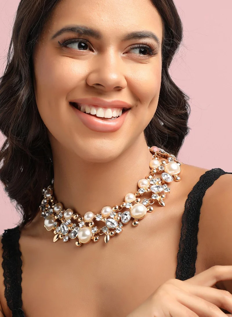 SOHI Contemporary Choker Artificial Necklace Jewellery