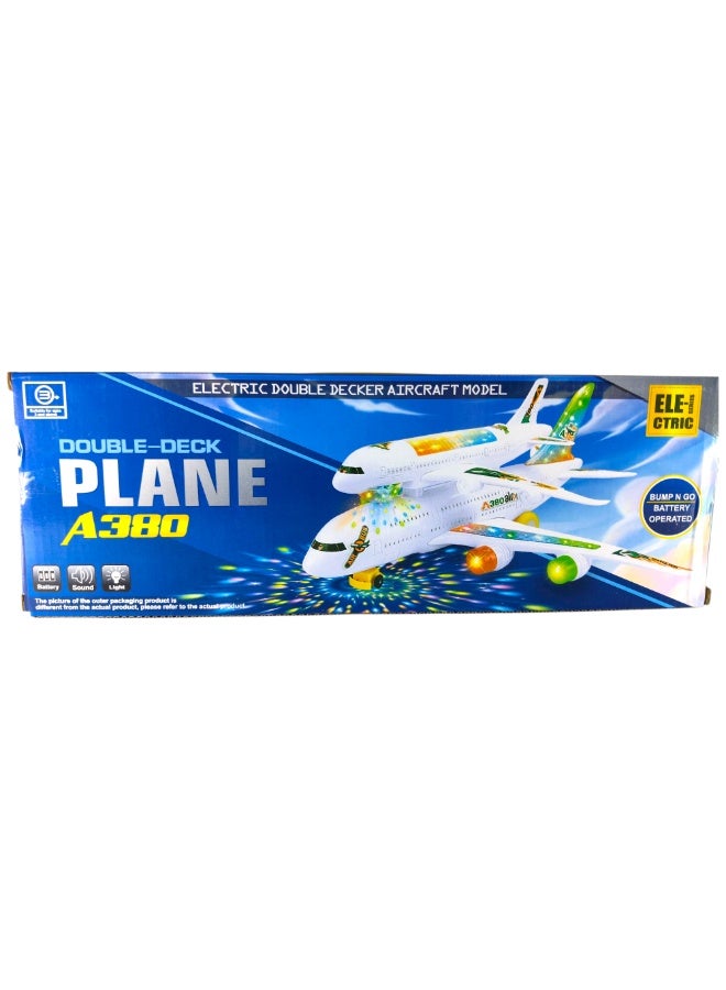 GTG TOYS A380 electric ground-based airplane, remote-controlled model, battery-operated with lights and sounds, a toy for children. - Image 3