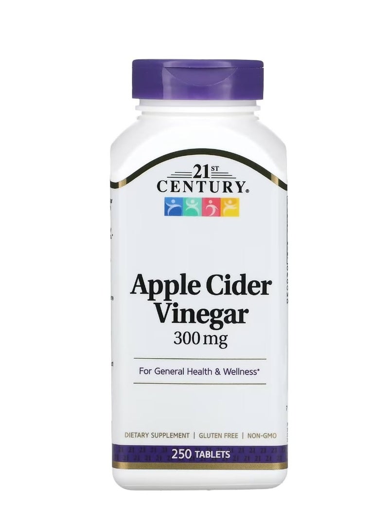 خل التفاح من القرن الحادي والعشرين 300 مجم 250 قرص - Image 1