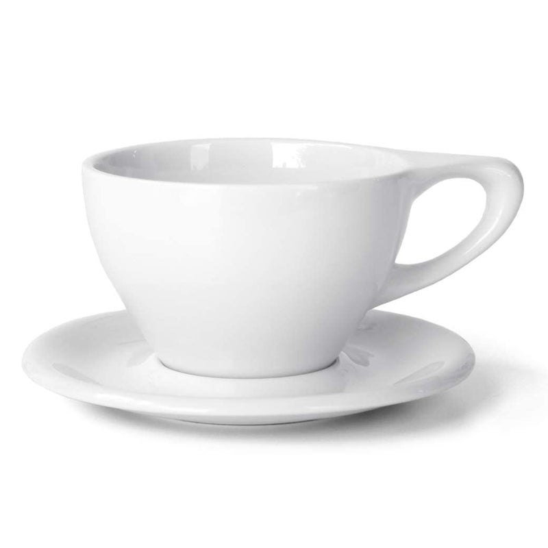 notNeutral notNeutral Lino Porcelain Cup  Saucer Large Latte 12 oz White 12 oz 1 