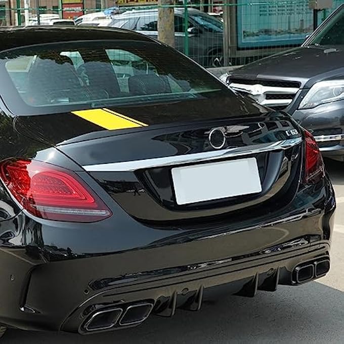AUSMILA 1PC Rear Trunk Spoiler Wing for Benz W205 2015-2021 C180 C43 C63 AMG 4 Door - Image 5