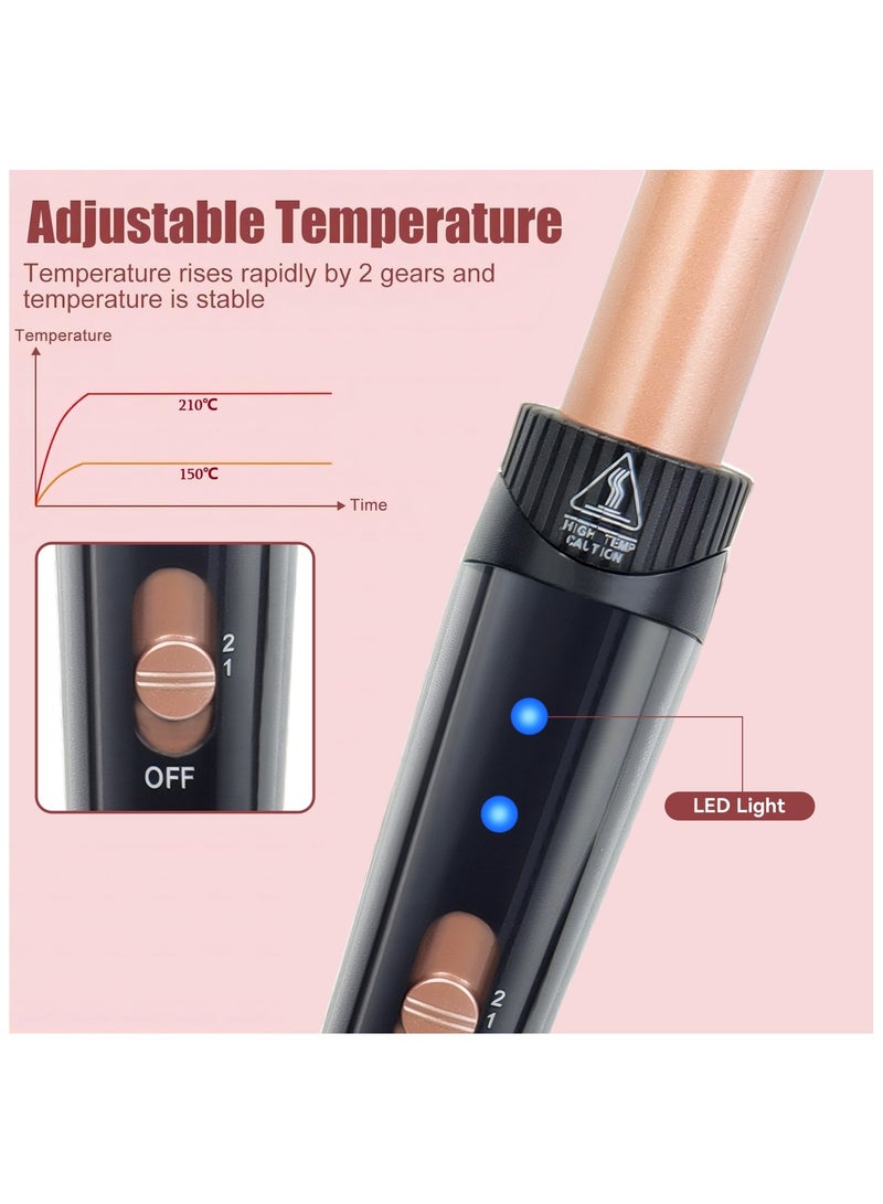 PANDA JOJO 3 in 1 Curling Wand Set - Hair Waver Curling Iron for Women with 3 Interchangable Ceramic Beach Waves Wands 9mm to 25mm Fast Heating Up Hair Curler - Image 3