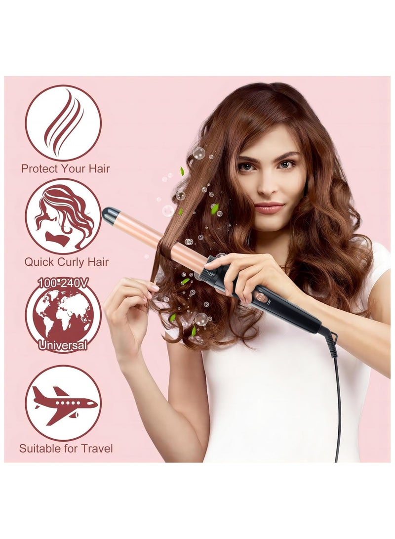 PANDA JOJO 3 in 1 Curling Wand Set - Hair Waver Curling Iron for Women with 3 Interchangable Ceramic Beach Waves Wands 9mm to 25mm Fast Heating Up Hair Curler - Image 5