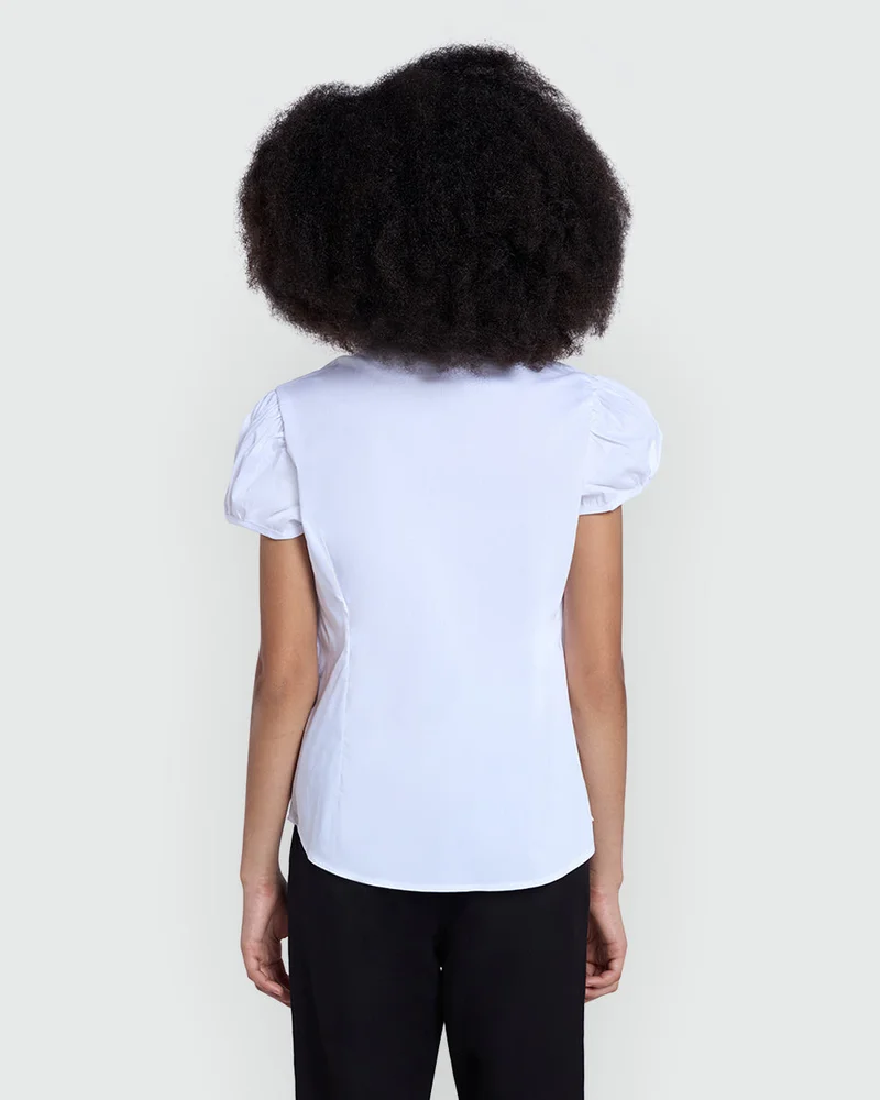 Ovs Girls’ Short Sleeve Shirt In Bright White