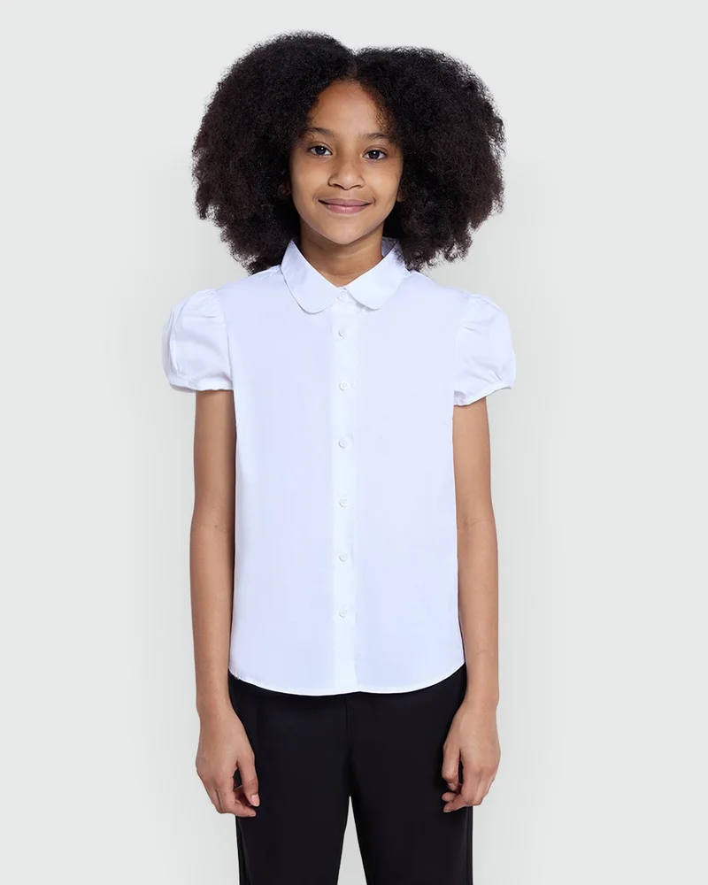 Ovs Girls’ Short Sleeve Shirt In Bright White