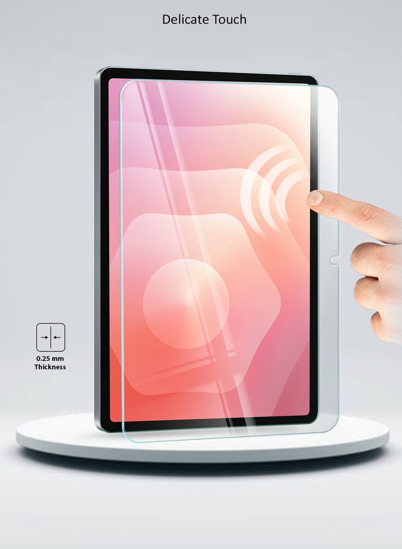 دبليو تيك واقي شاشة زجاجي مقسى كامل التغطية بجوانب منحنية للجهاز اللوحي سامسونج جالكسي تاب S11 5G 2025 (11.0 بوصة) من سلسلة ووتك بريميوم - شفاف - Image 4