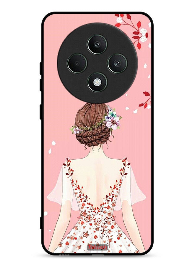 Tolwak Oppo Reno12 F 5G Protective Case Cover Standing Girl Art - Image 1