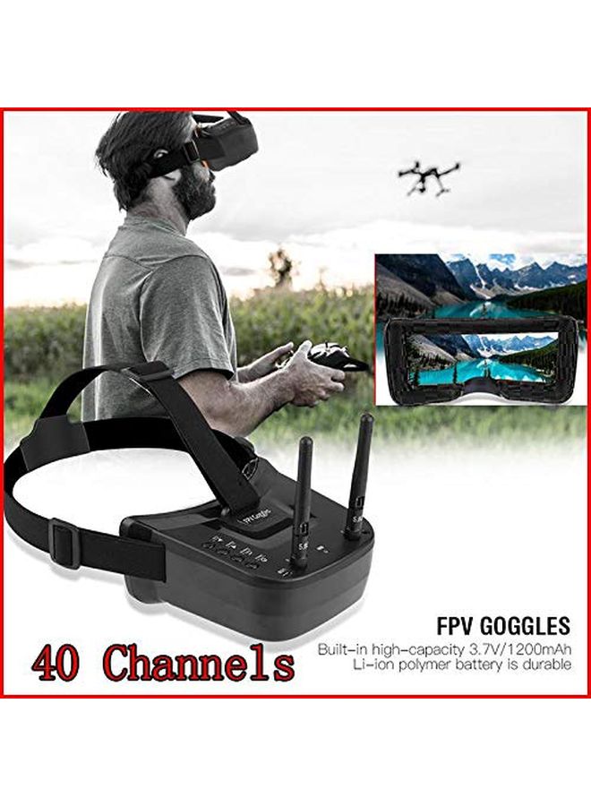 نظارات FPV مصغرة 5.8 جيجاهرتز 40 قناة شاشة 3 بوصة 480x320 بطارية مدمجة 3.7 فولت 1200 مللي أمبير - Image 5