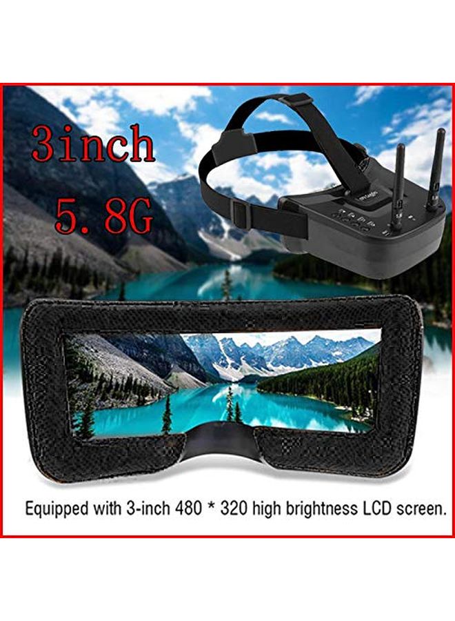 نظارات FPV مصغرة 5.8 جيجاهرتز 40 قناة شاشة 3 بوصة 480x320 بطارية مدمجة 3.7 فولت 1200 مللي أمبير - Image 4