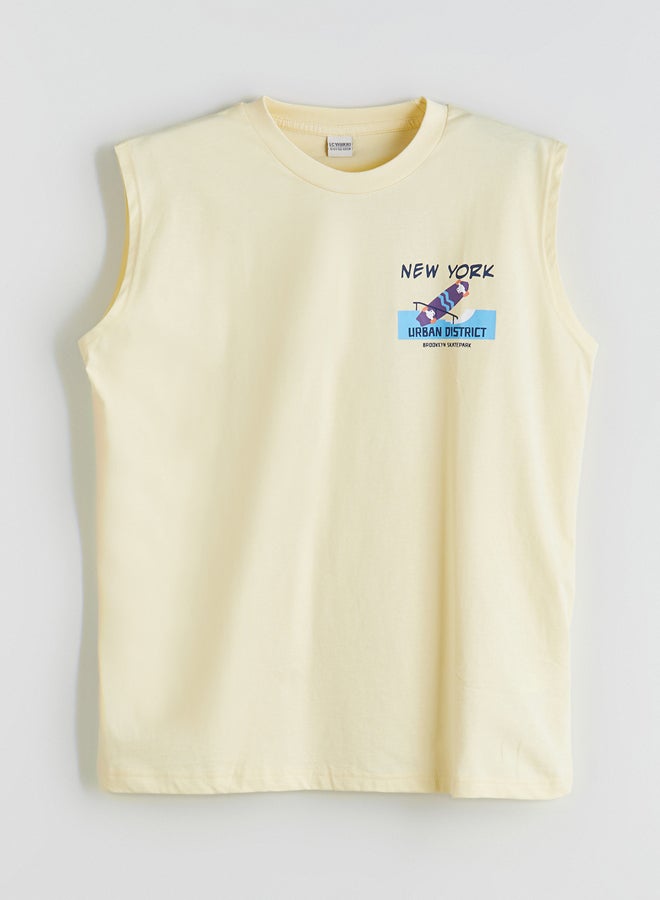 LC WAIKIKI Boys' Cotton Crew Neck Printed Summer Tank Top - Image 1