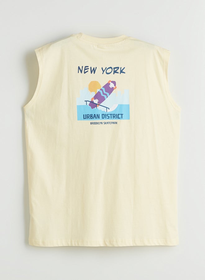 LC WAIKIKI Boys' Cotton Crew Neck Printed Summer Tank Top - Image 2