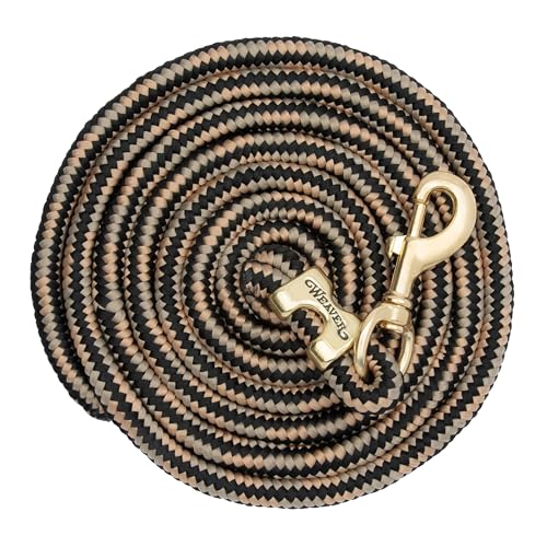 Weaver Leather Poly Lead Rope , Black/Tan/Wheat, Small - Image 5