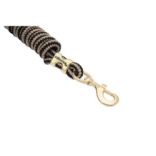 Weaver Leather Poly Lead Rope , Black/Tan/Wheat, Small - Image 2