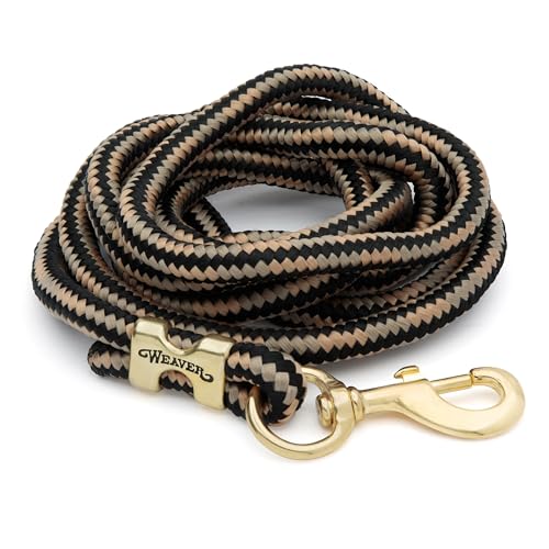 Weaver Leather Poly Lead Rope , Black/Tan/Wheat, Small - Image 4