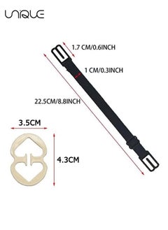 Unique 12 Pcs Bra Strap Clips Conceal Bra Straps Bra Cross Back Clips Elastic Adjustable Non Slip Strap Holder for Ladies Women Girls  - Image 2