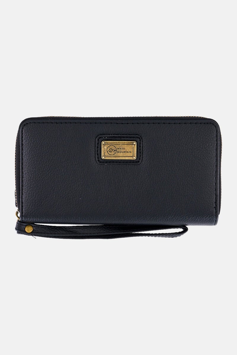WHITE MOUNTAIN Women Brand Logo Wallet, Black - Image 1