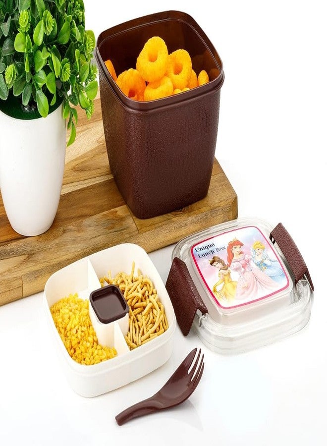 BHAGWATI PLASTIC علبة غداء بهاجواتي بلاستيك يونيك (بني) - Image 2