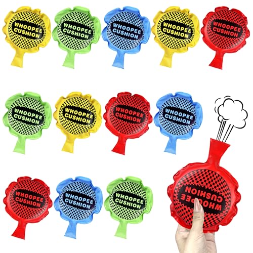 PPXMEEUDC 12 PCS 4 Inch Whoopee Cushions Toy SelfInflating Whoopee Cushion Fart Bags Prank for Novelty Party Favors - Image 1