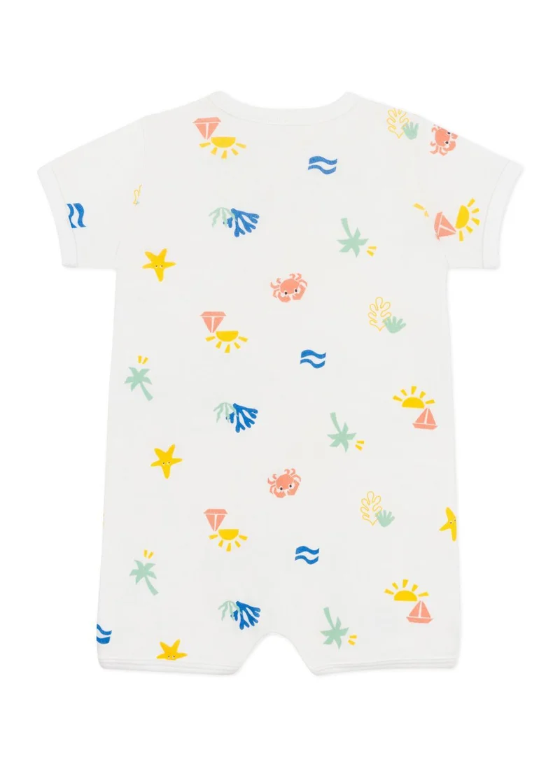 بيتي باتو Baby cotton short jumpsuit with print