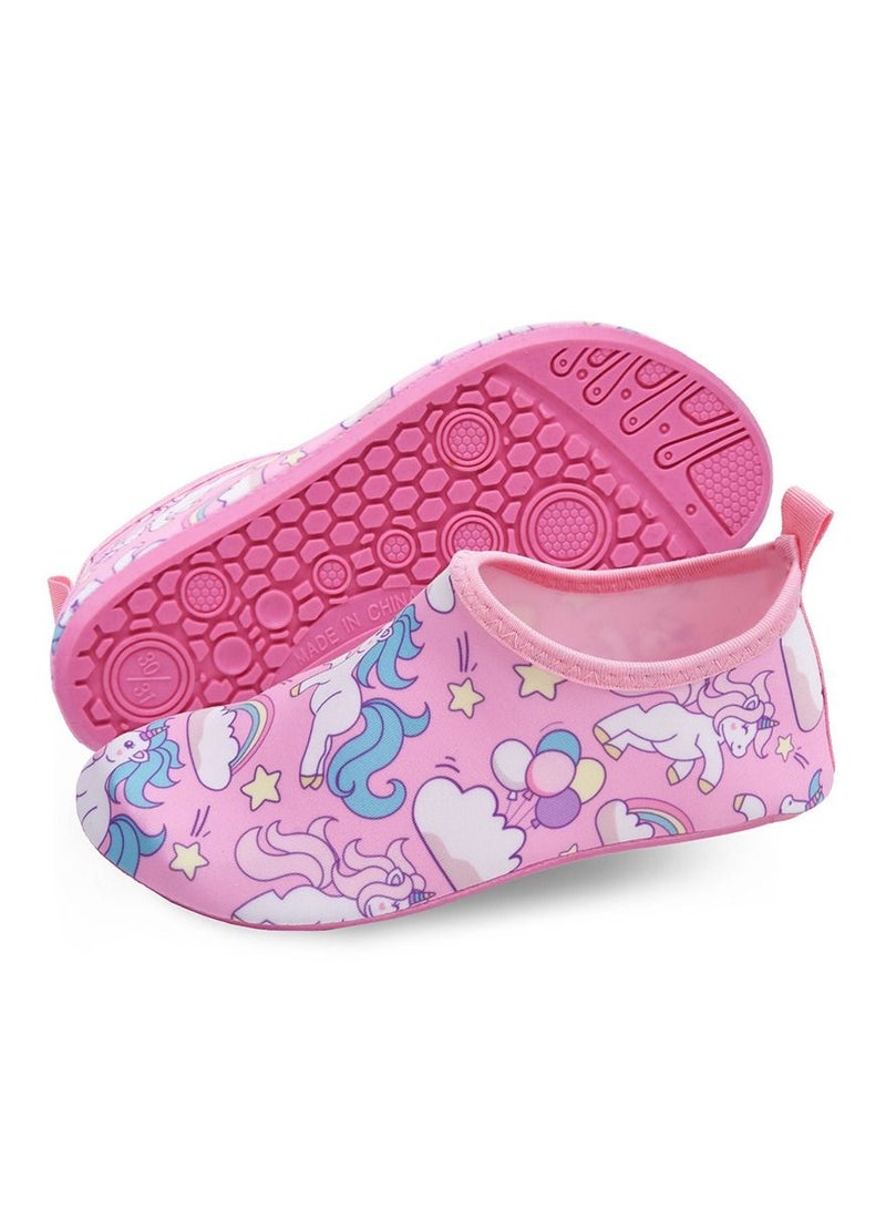 Loquat 2023 Men's and Women's New Color Matching Adult Fitness  Beach Diving Shoes Pink Cloud Horse - Image 1