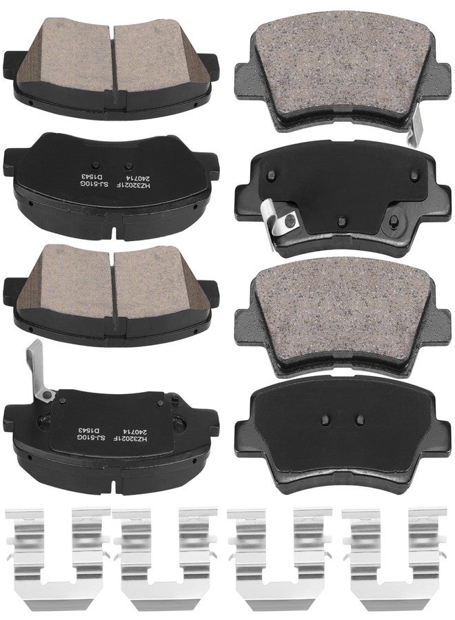 SUPLABEL Front and Rear Ceramic Brake Pads Compatible with 2011-2016 Hyundai Elantra for 2012-2016 Hyundai Veloster for 2014-2016 Kia Forte Koup Forte5, Disc Brake Pad Replacement P-1543 P-1544 - Image 1