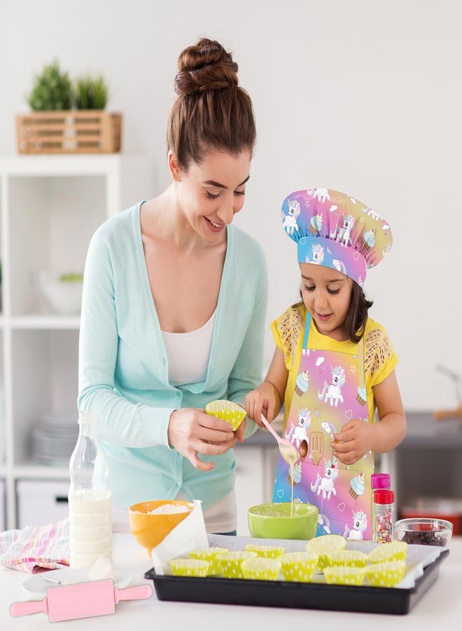 ديبولار مآزر أطفال من ديبولار للبنات الصغيرات، مزودة بجيوب، مناسبة للطبخ والخبز والرسم والحرف اليدوية والفنون والبستنة، قابلة للتعديل - Image 2