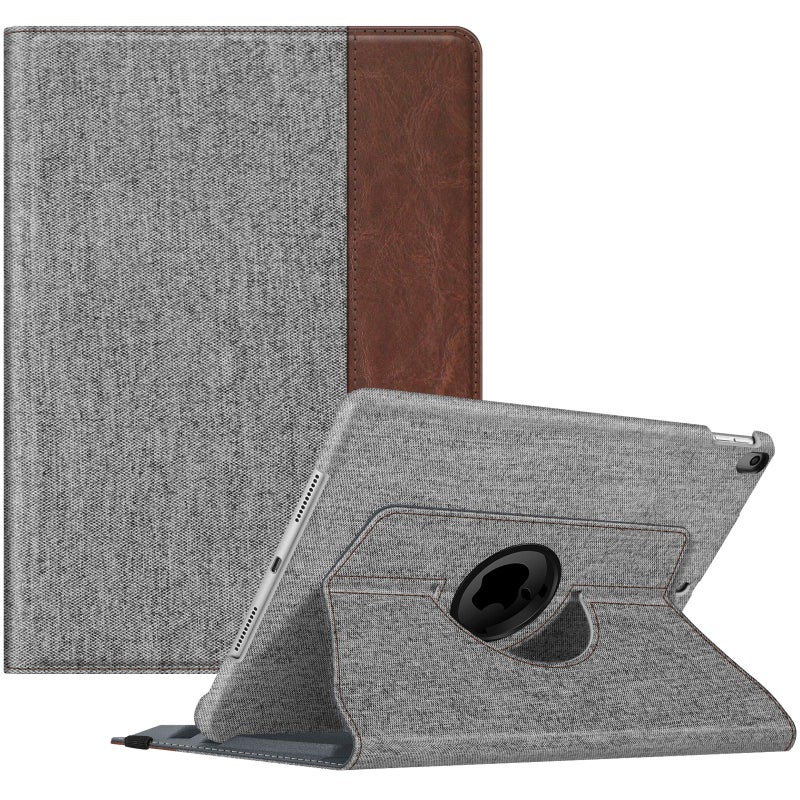 Fintie Rotating Case for iPad Air (3rd Gen) 10.5" 2019 / iPad Pro 10.5" 2017 with Built-in Pencil Holder - 360 Degree Rotating Stand Protective Cover, Auto Sleep/Wake (Denim Grey) - Image 1