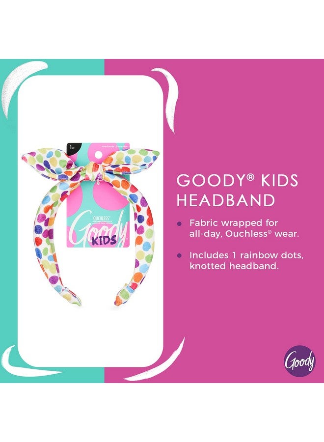 Goody Kids Headband Rainbow Polka Dot Comfort Fit For All Day Wear For All Hair Types Hair Accessories - Image 3