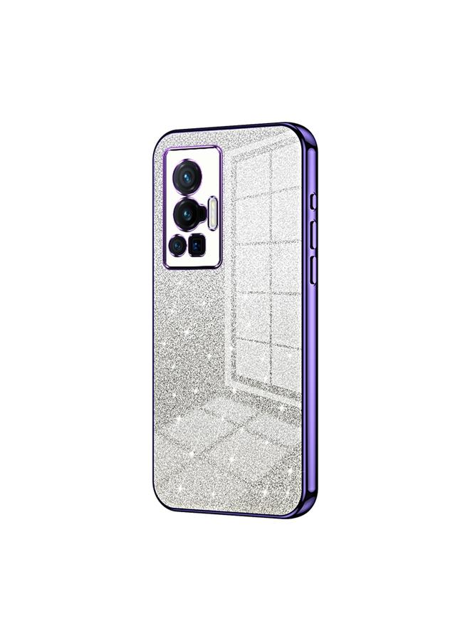 حافظة لهاتف vivo X70 Pro بتصميم متدرج مع مسحوق لامع ومطلية كهربائياً