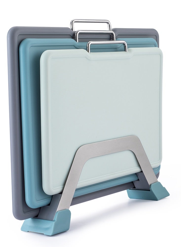 Multi Function Cutting Board Set with Storage Stand - Image 4