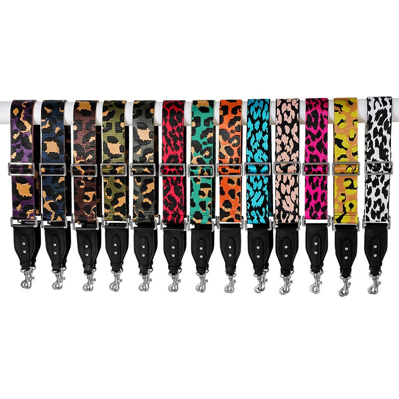 Mahuangshi Mhs-F-27 Adjustable Leopard-Print Webbing Multi-Color Adjustable Canvas Webbing Casual Strap Women'S Bag Replacement - Image 2