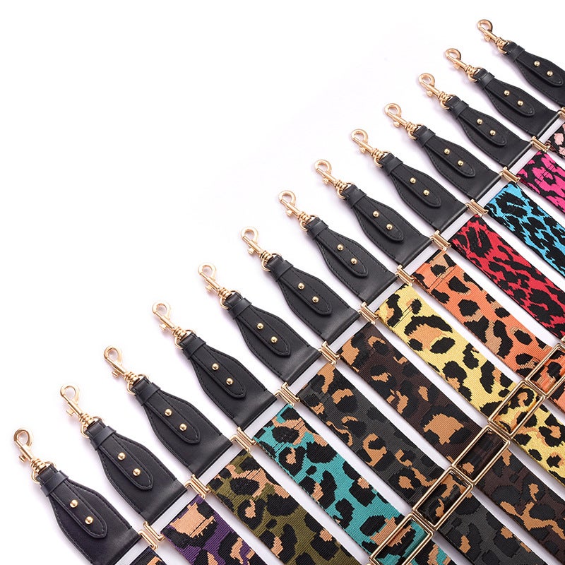 Mahuangshi Mhs-F-27 Adjustable Leopard-Print Webbing Multi-Color Adjustable Canvas Webbing Casual Strap Women'S Bag Replacement - Image 5