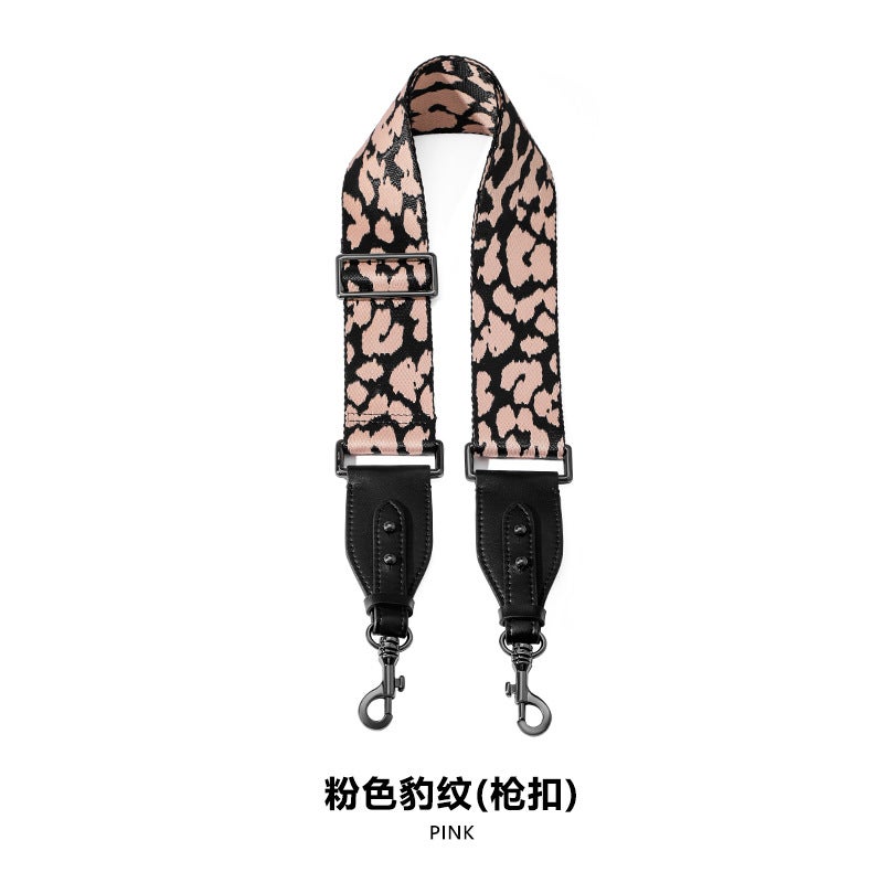 Mahuangshi Mhs-F-27 Adjustable Leopard-Print Webbing Multi-Color Adjustable Canvas Webbing Casual Strap Women'S Bag Replacement - Image 1