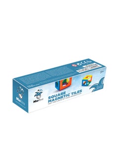 MAD TOYS 24 Pieces Magnetic Square Shaped Tiles Multicoloured Construction Set  - Image 1