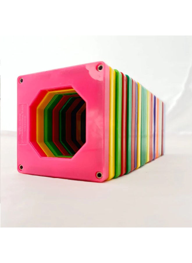 MAD TOYS 24 Pieces Magnetic Square Shaped Tiles Multicoloured Construction Set  - Image 4