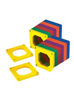 MAD TOYS 24 Pieces Magnetic Square Shaped Tiles Multicoloured Construction Set  - Image 2