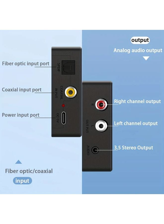 Digital To Analog Audio Converter SPDIF Optical To 3 5mm Jack Adapter With Free Optical Fiber Cable - Image 3
