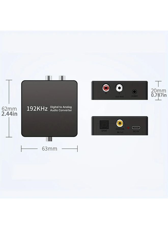 Digital To Analog Audio Converter SPDIF Optical To 3 5mm Jack Adapter With Free Optical Fiber Cable - Image 2
