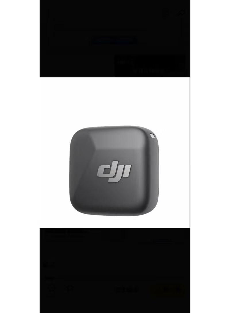دي جي آي ميكروفون DJI ميني ميكروفون صغير لاسلكي لمقابلات مع جهاز إرسال من نوع زر وبطارية طويلة الأمد وتقنية احترافية لتقليل الضوضاء (أسود) - Image 1
