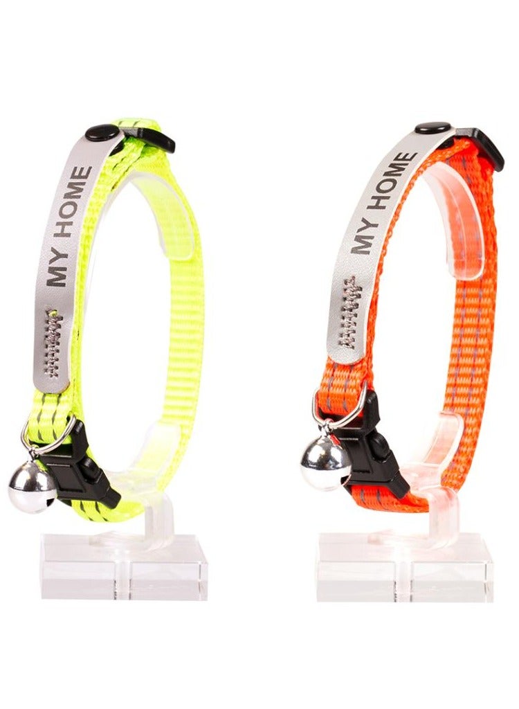 duvo Plus 2Pc Reflective Uni Address Cat Collar With Bell And Address Compartment 20-30Cm/10Mm - Image 1