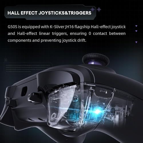 Thunderobot G50S Wireless Gaming Controller 1000Hz Ultra-Low Latency Bluetooth Controller for PC/Switch/Android with Hall Effect Joysticks & Triggers, Gyroscope, and 6 Programmable Buttons [video game] - Image 2