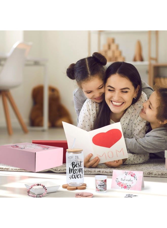Blosssound Gifts for Mom from Daughter Son Aunt Birthday Gift Box from Niece Nephew Mama Auntie Present Basket Ideas Coffee Glass Cup Mothers Auntie Birthday Presents Basket Set of 11(For Mom) - Image 5