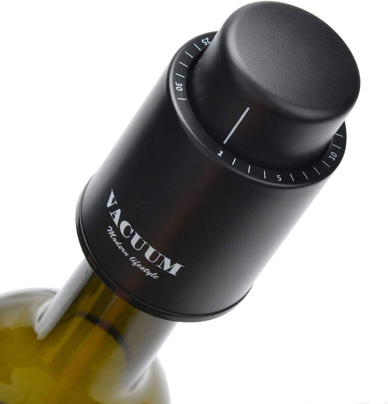 Sunwuun 1 Pack Vacuum Champagne and Wine Bottle Stoppers - Reusable Preserver Corks, Keep Fresh for Wine Lovers for Christmas - Image 1