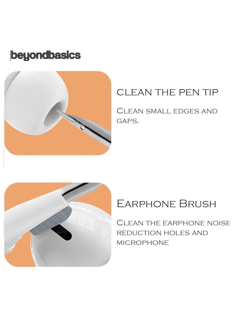 Beyond Basics مجموعة تنظيف الإلكترونيات 21 في 1 من بيوند باسيكس - مجموعة تنظيف اللابتوب - منظف لوحة مفاتيح محمول مع فرشاة - مجموعة تنظيف الهاتف - منظف شاشة متعدد الوظائف للهاتف - مجموعة تنظيف الكاميرا - أبيض - Image 4