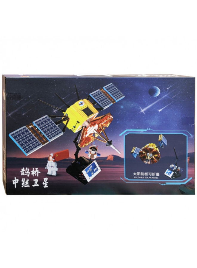 Space-Themed Satellite Building Block Set with Solar Battery – 581 pcs - Image 2