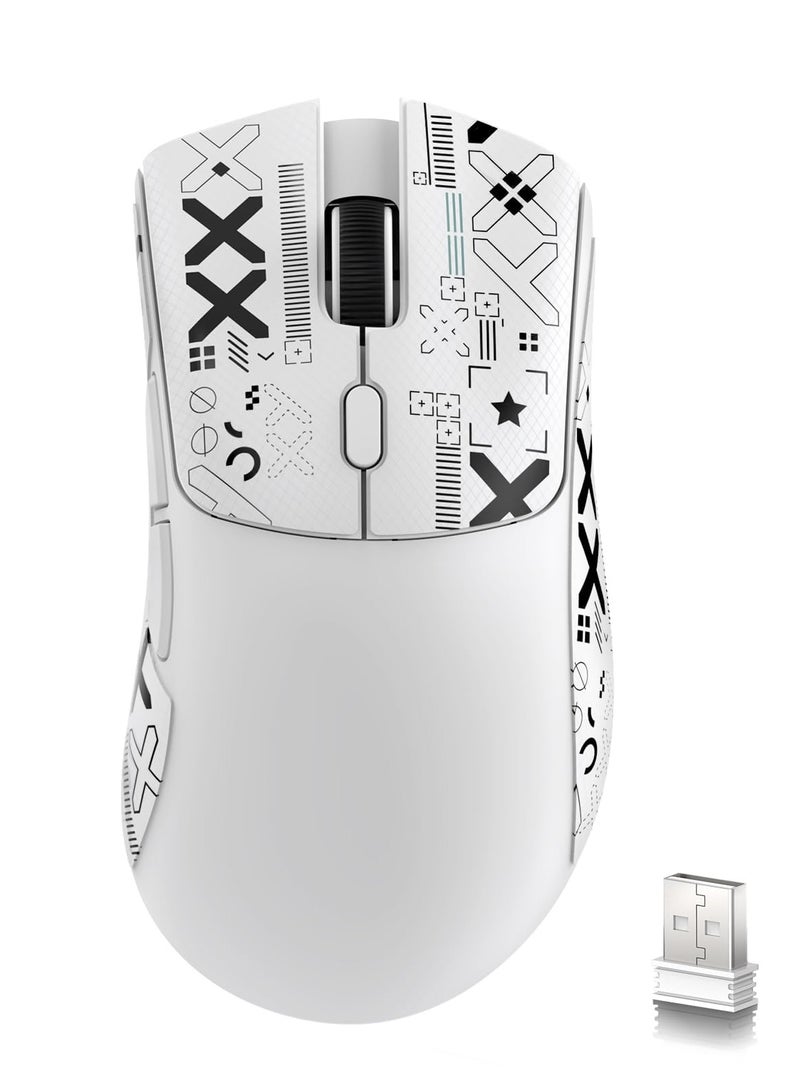 R1 59g Superlight Mouse with Ribbon, Wireless/Wired BT/2.4G Gaming Mouse, 6 DPI Adjustable up to 18000, 65 Hour Battery - Image 1