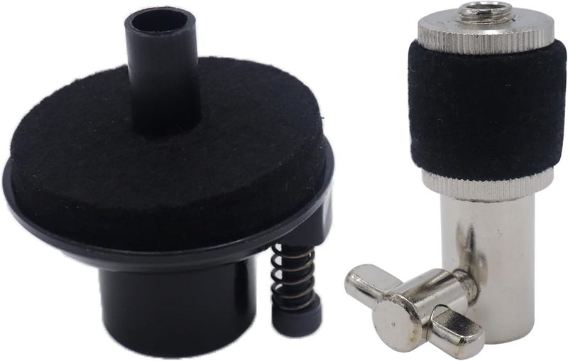 مجموعة المكونة من قطعتين من مشبك الهي-هات وحامل مقعد الصنج، مقاس 22 مم، قطع غيار وإكسسوارات لطقم الدرامز الجاز، متوافقة مع معظم حوامل الهي-هات القياسية. - Image 1